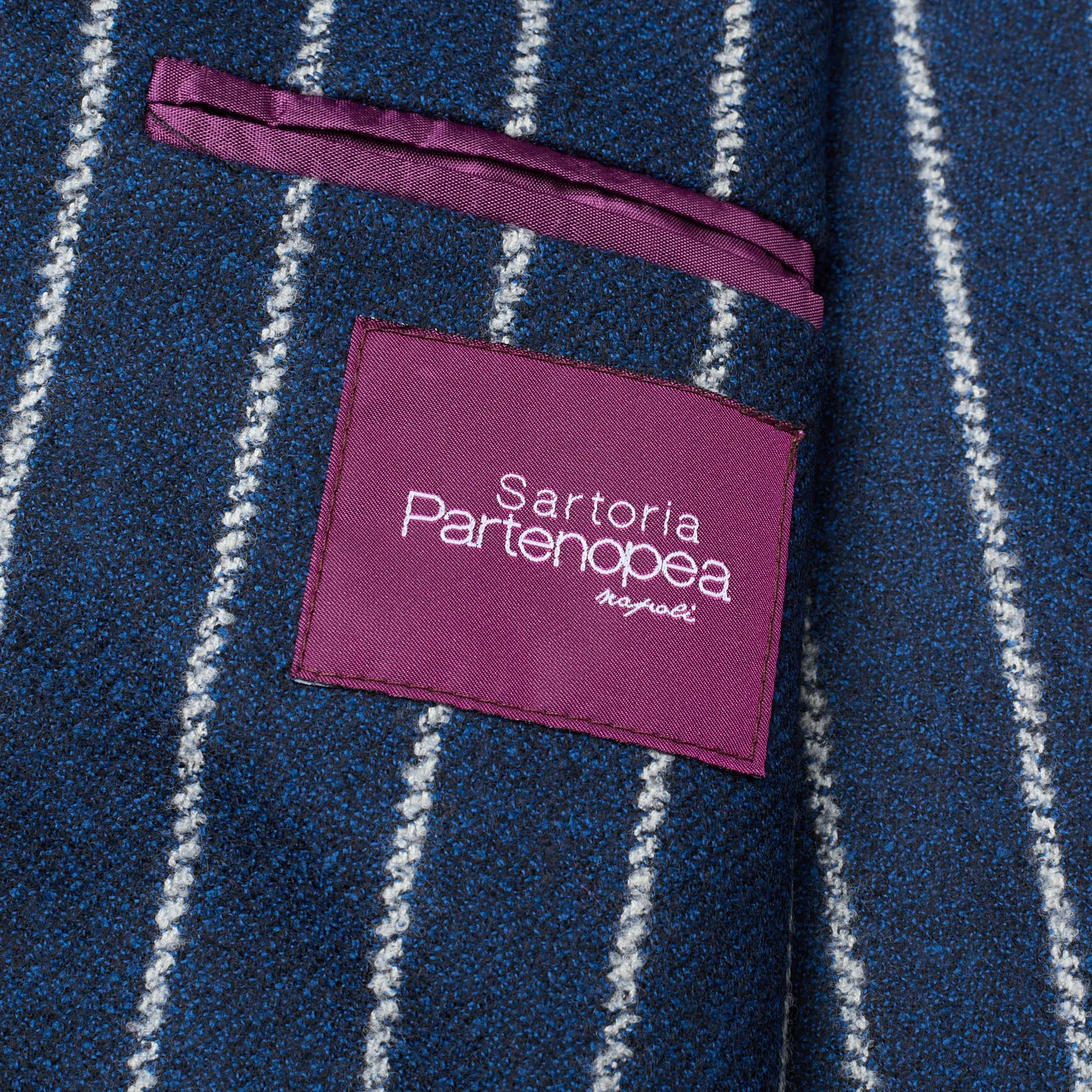 SARTORIA PARTENOPEA Blue Chalk Striped Wool Suit EU 50 NEW US 40 Current Model