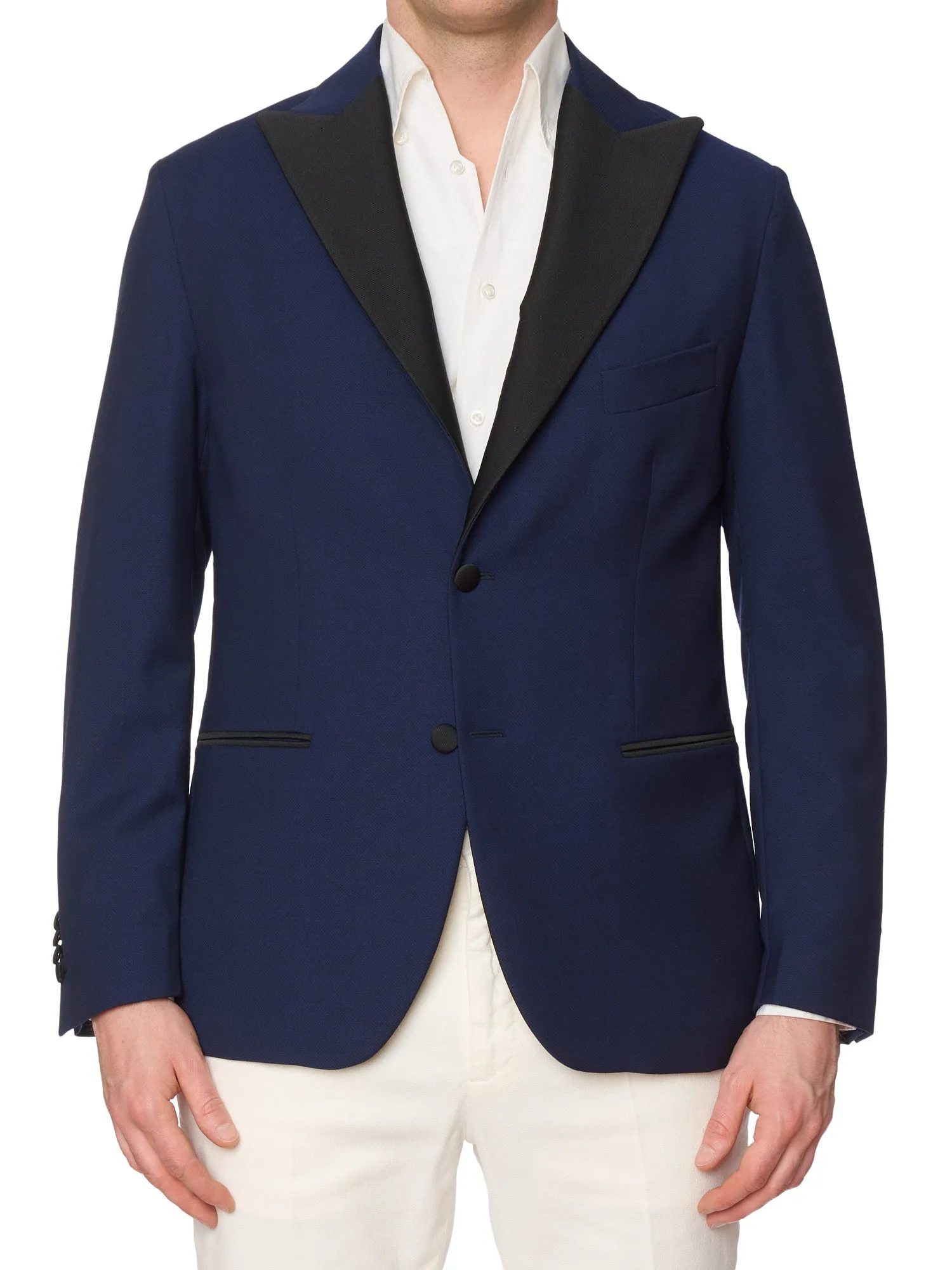 SARTORIA PARTENOPEA Blue Dinner Smoking Jacket EU 50 NEW US 40 Current Model