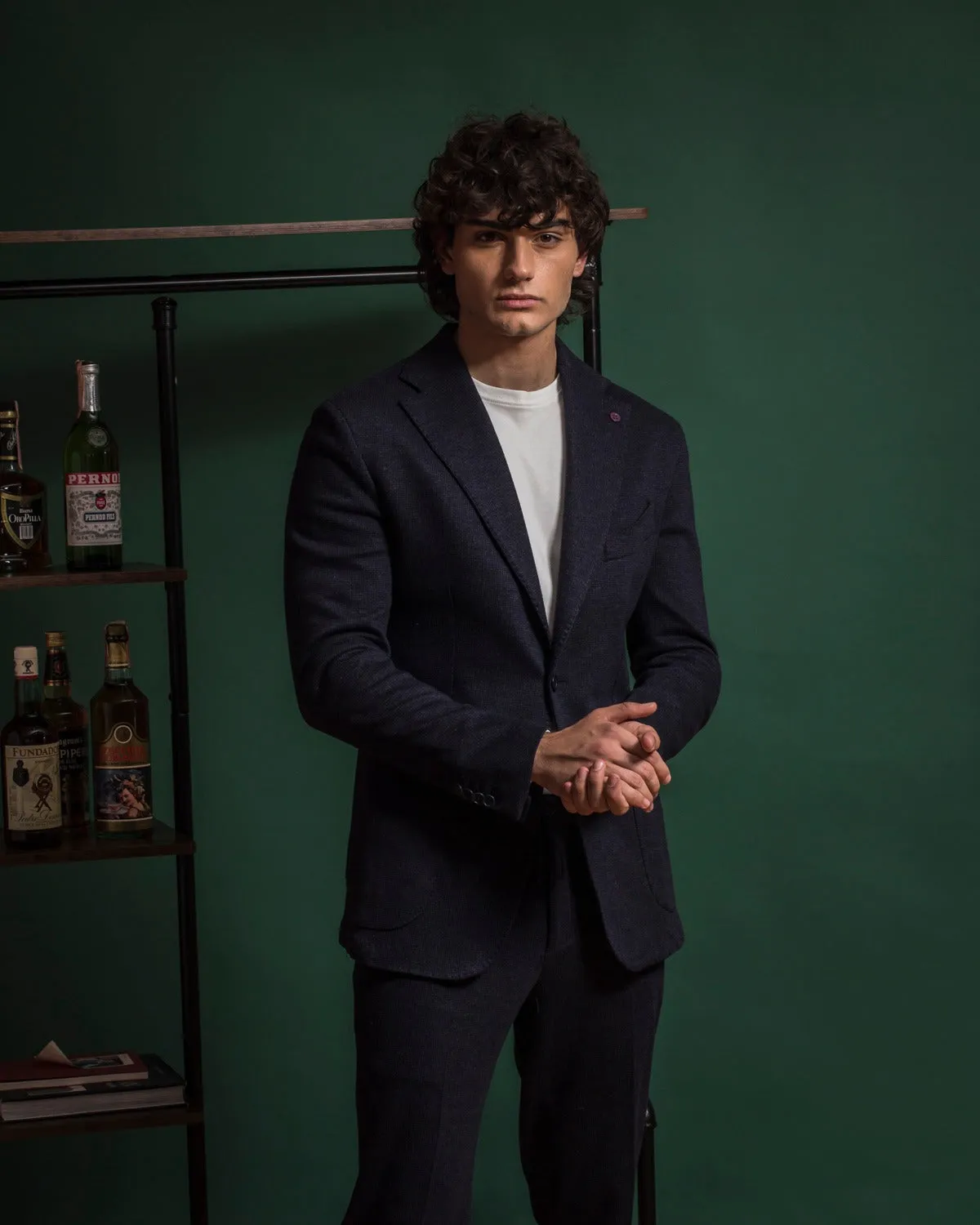 SARTORIA PARTENOPEA Blue Jersey Unlined Suit EU 50 NEW US 40 Current Model