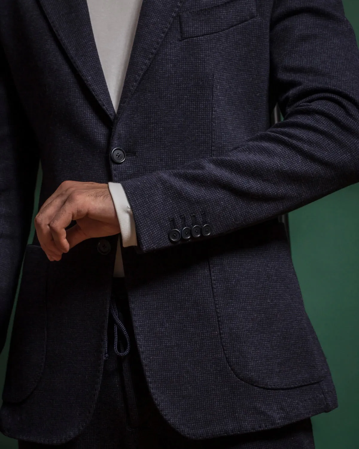SARTORIA PARTENOPEA Blue Jersey Unlined Suit EU 50 NEW US 40 Current Model