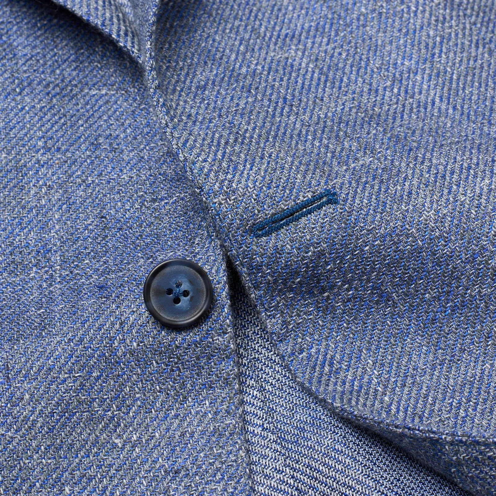 SARTORIA PARTENOPEA Blue Linen-Cotton Unlined Jacket EU 54 NEW US 44 Current Model
