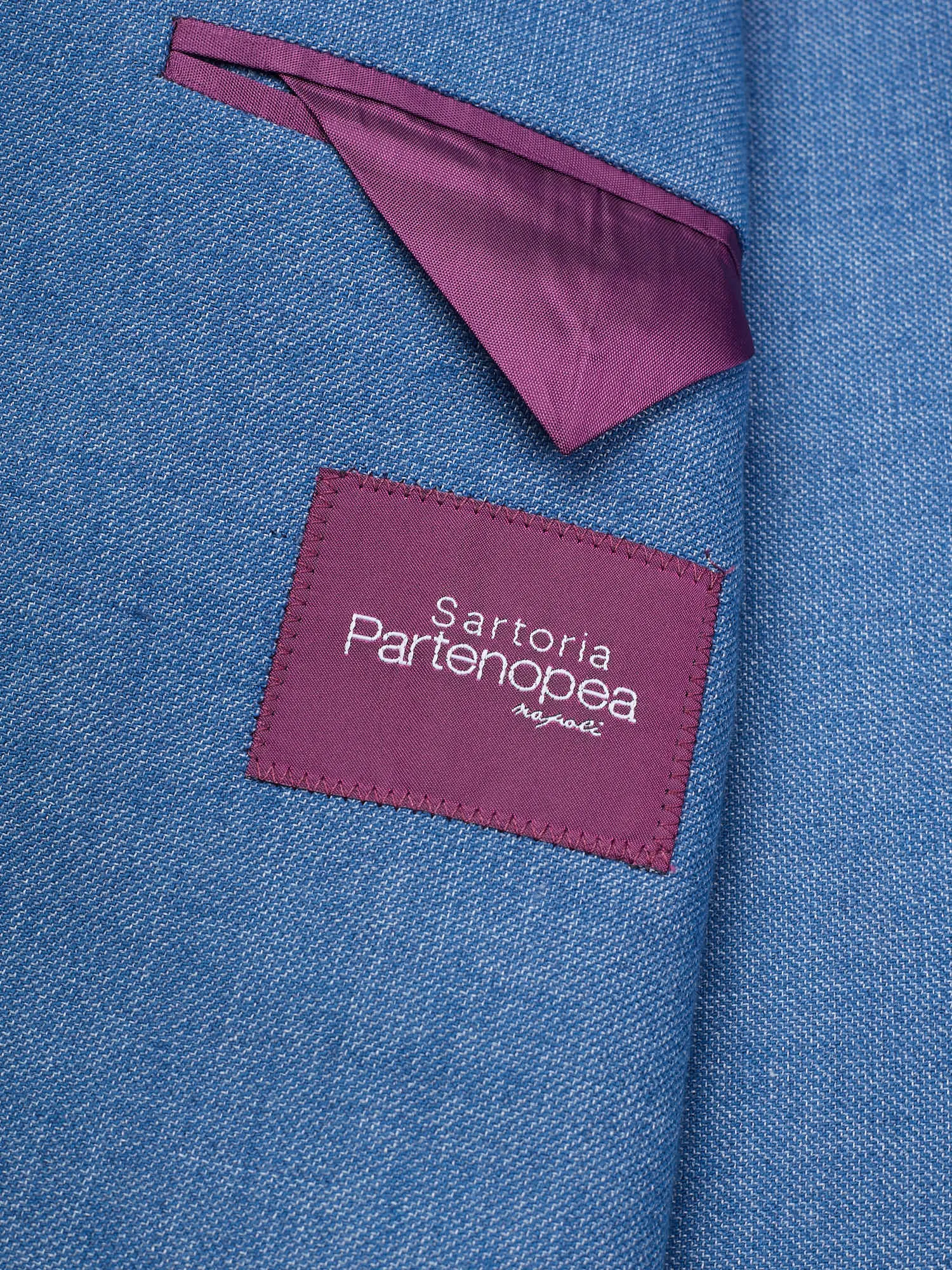 SARTORIA PARTENOPEA Blue Micro Cotton-Polyester-Linen Suit EU 50 NEW US 40 Current Model