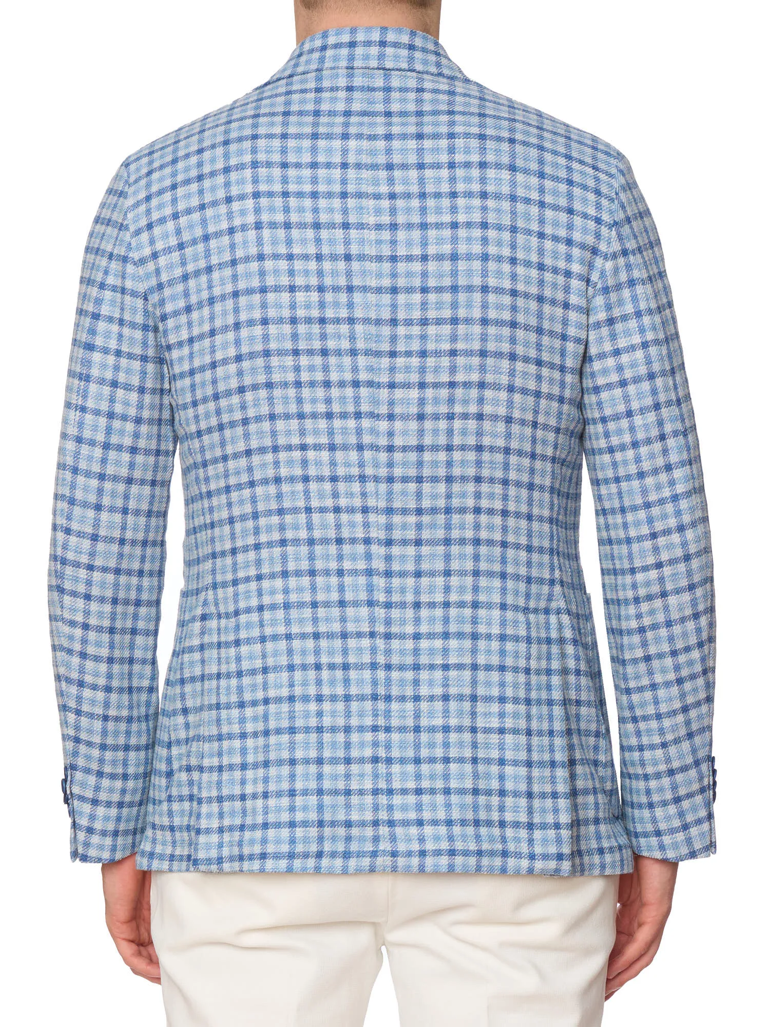 SARTORIA PARTENOPEA Blue Stretch Carlo Barbera Jacket EU 48 NEW US 38