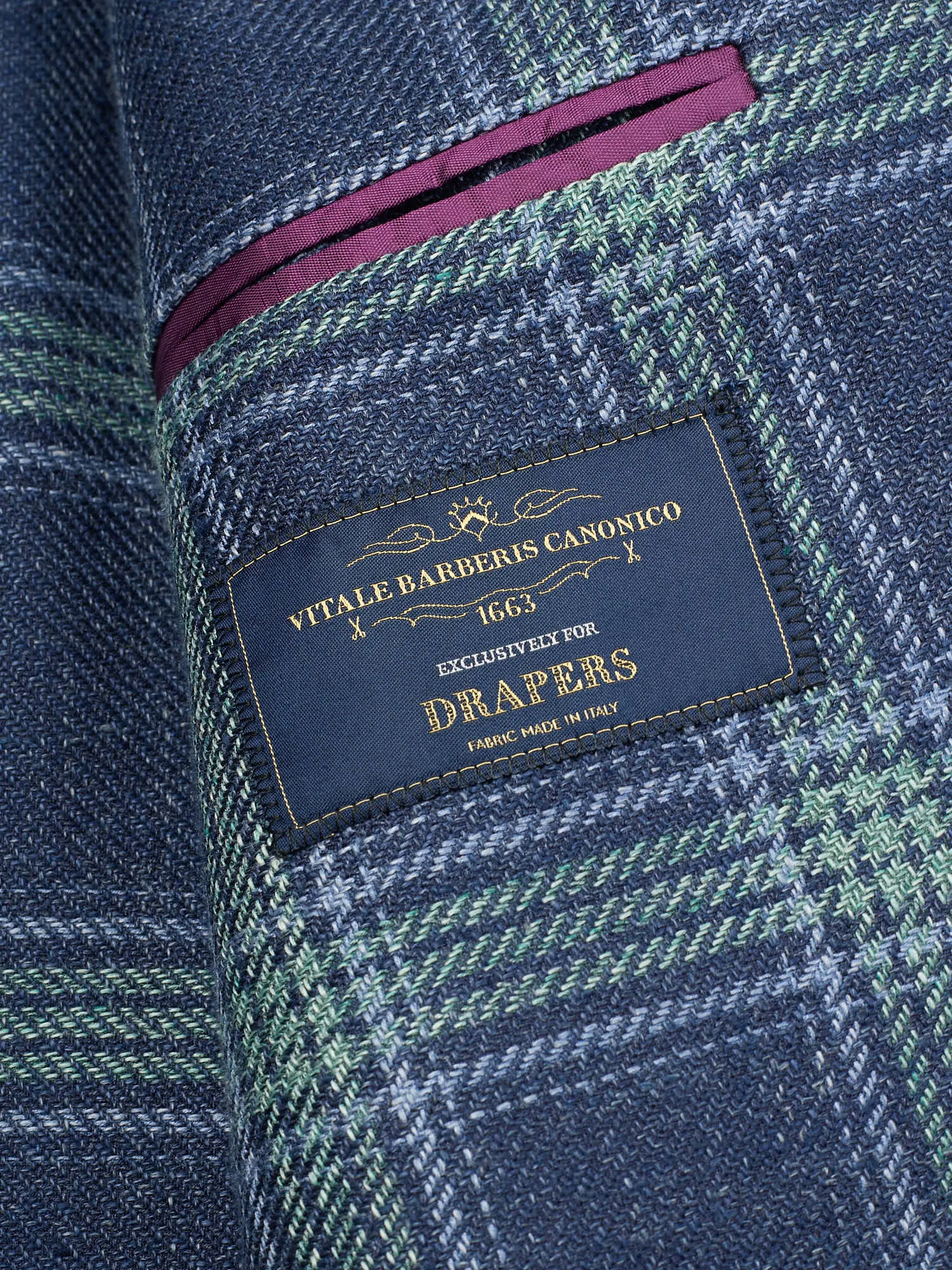 SARTORIA PARTENOPEA Blue VBC Drapers Jacket EU 52 NEW US 42 Current Model