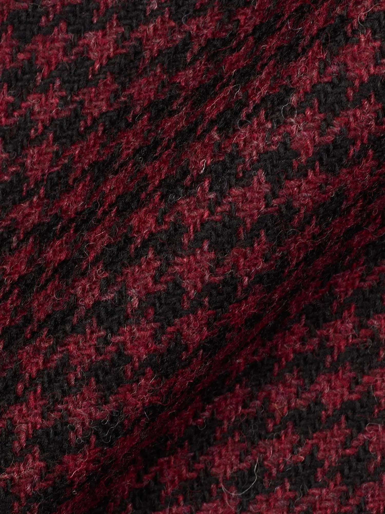 SARTORIA PARTENOPEA Burgundy Shepherd's Check Wool Jacket EU 50 NEW US 40 Tweed