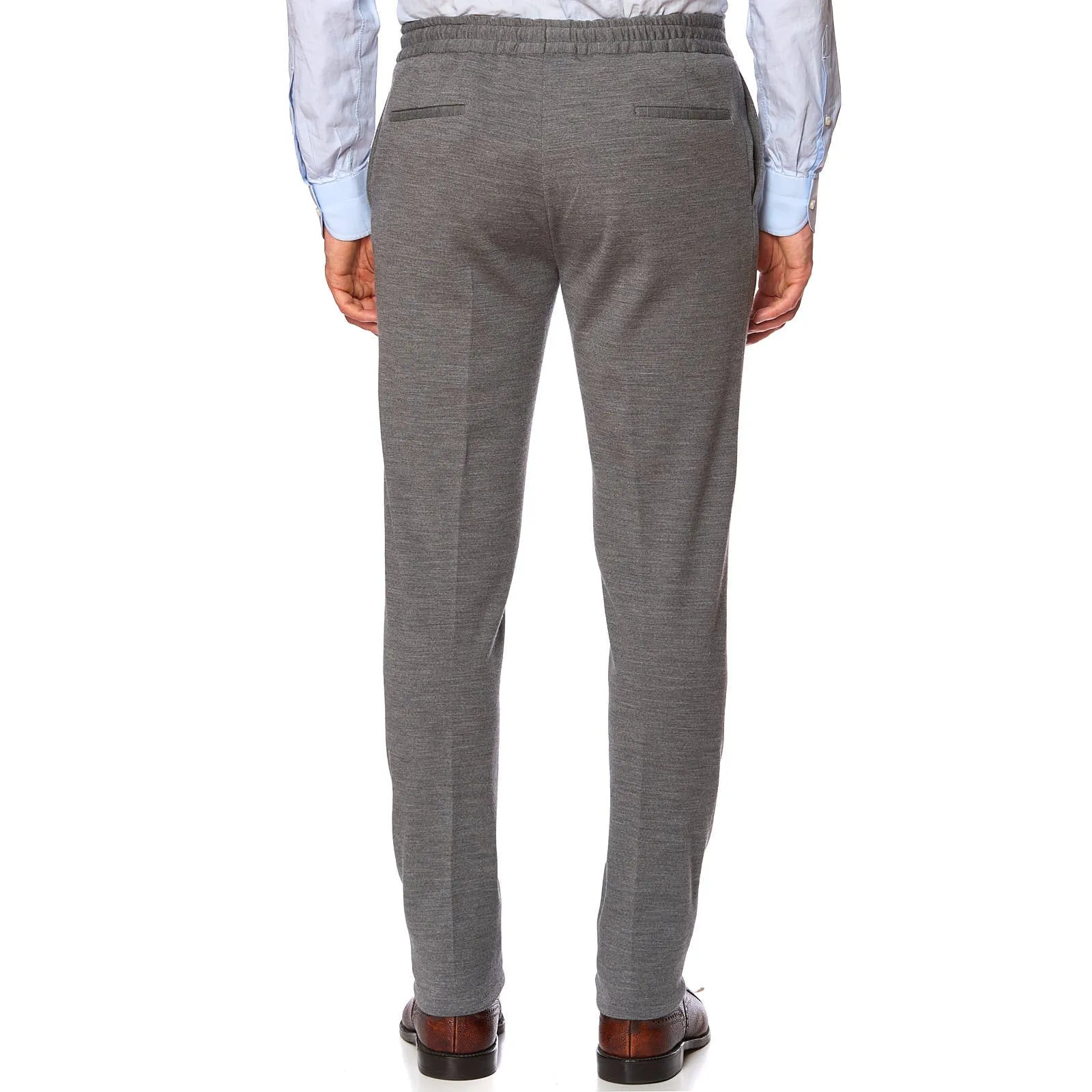 SARTORIA PARTENOPEA Gray Jersey Unlined Suit EU 52 NEW US 42 Current Model