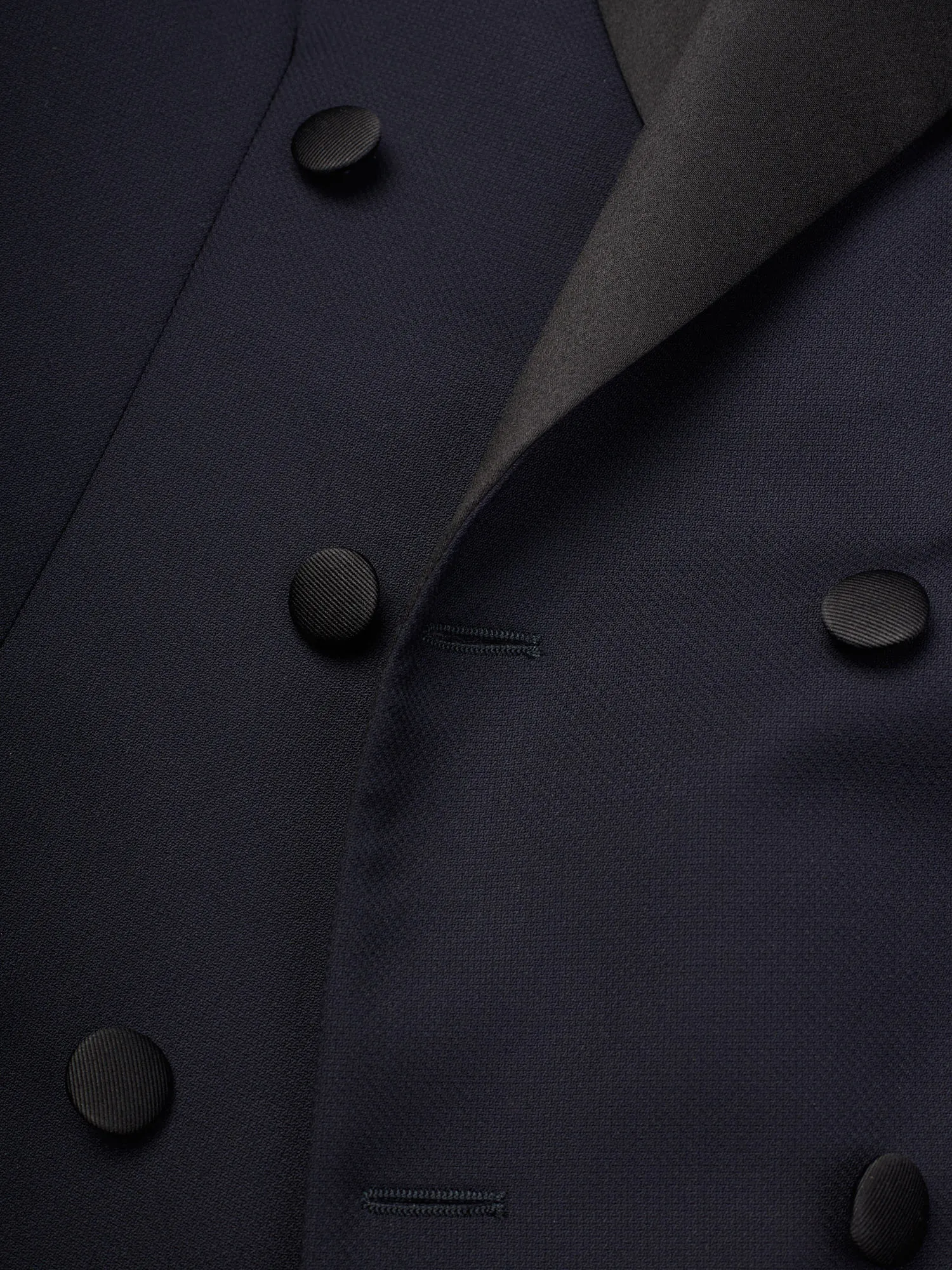 SARTORIA PARTENOPEA Midnight BlueSuper 120's DB Tuxedo Suit EU 50 NEW US 40