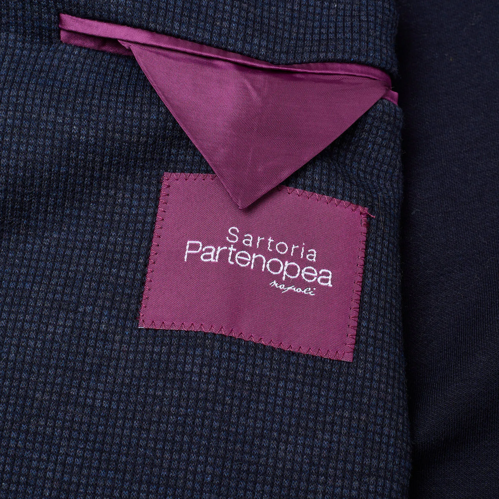 SARTORIA PARTENOPEA Navy Blue Micro Cotton Jacket EU 60 NEW US 50 Current Model