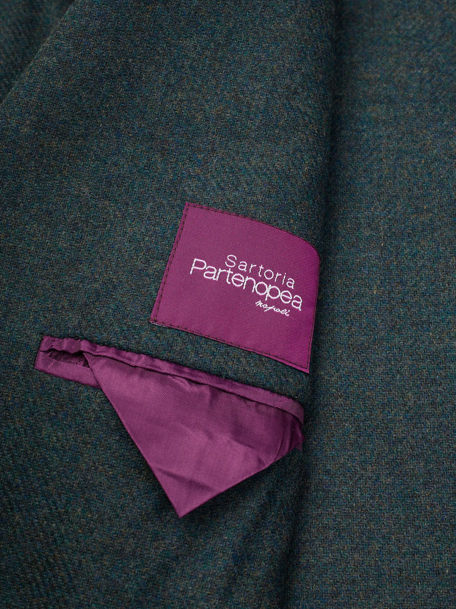 SARTORIA PARTENOPEA Peak Lapel Flannel Wool Jacket EU 52 NEW US 42 Current Model