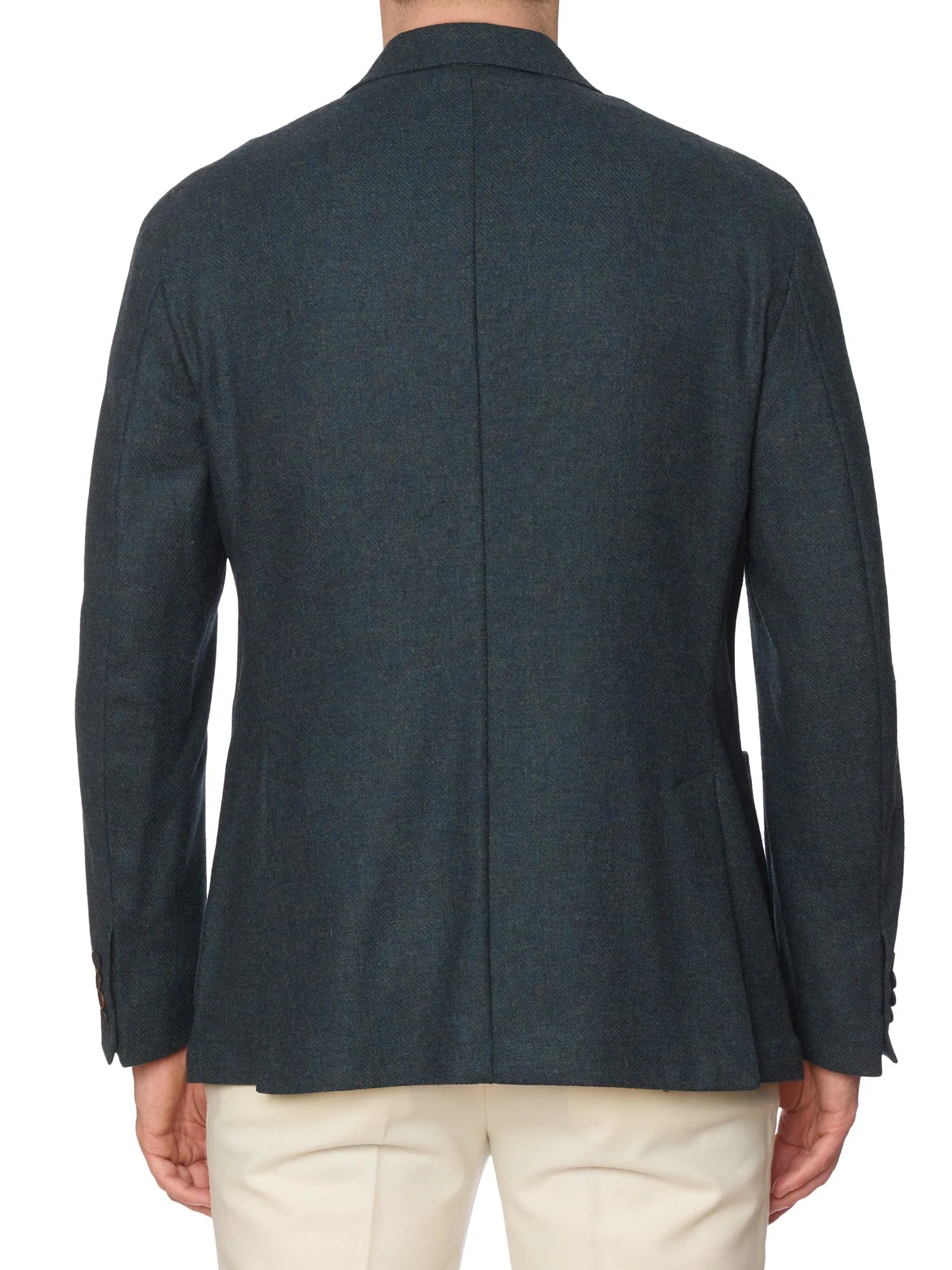 SARTORIA PARTENOPEA Peak Lapel Flannel Wool Jacket EU 52 NEW US 42 Current Model