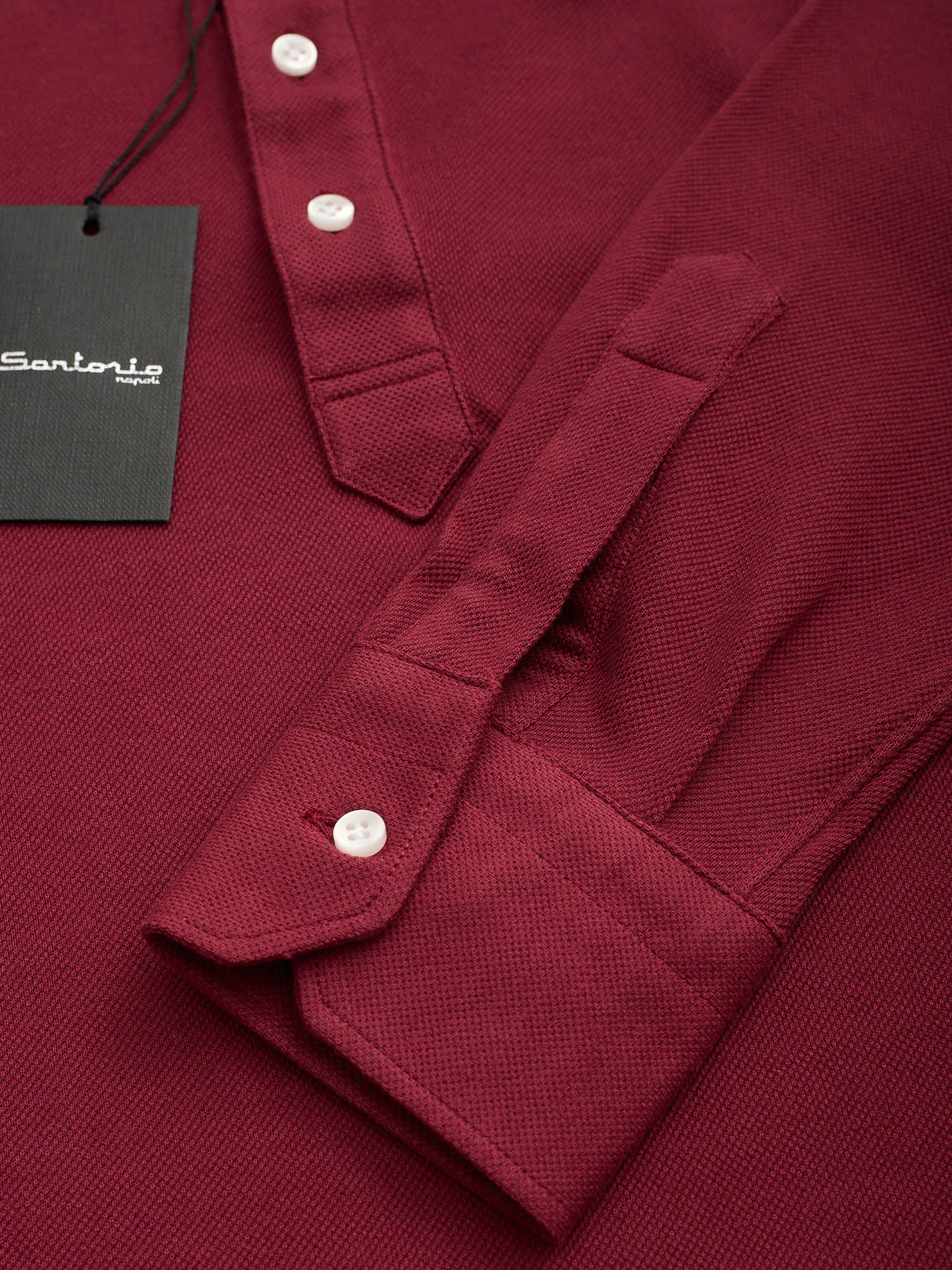SARTORIO Napoli by KITON Beetroot Cotton Pique Polo Shirt NEW