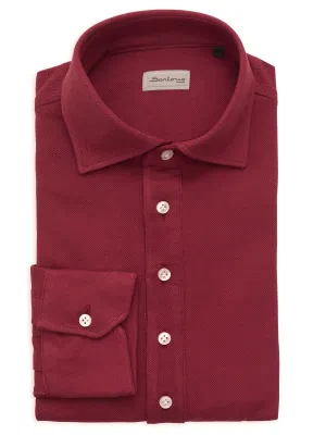 SARTORIO Napoli by KITON Beetroot Cotton Pique Polo Shirt NEW