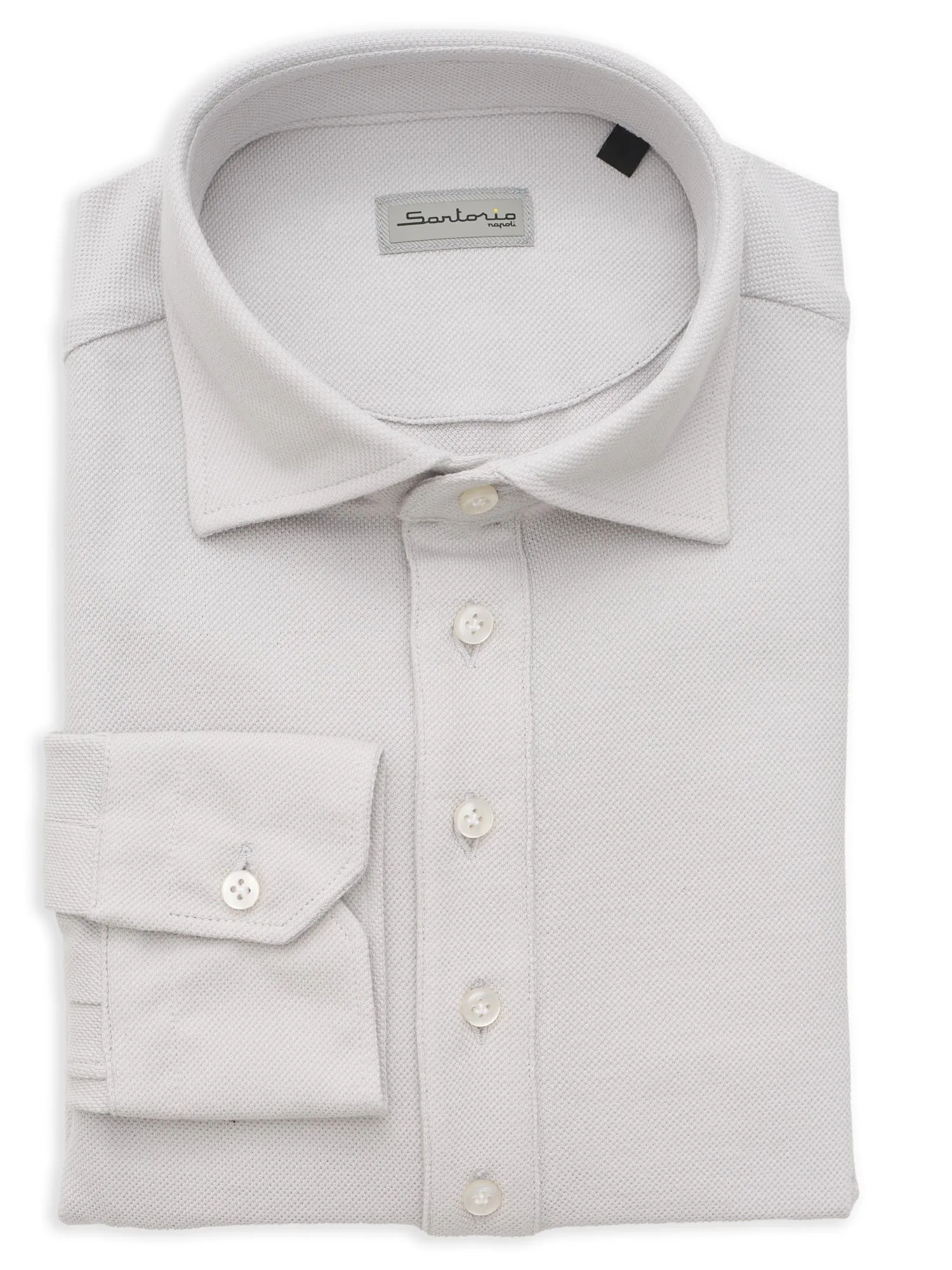SARTORIO Napoli by KITON Gray Cotton Pique Polo Shirt NEW