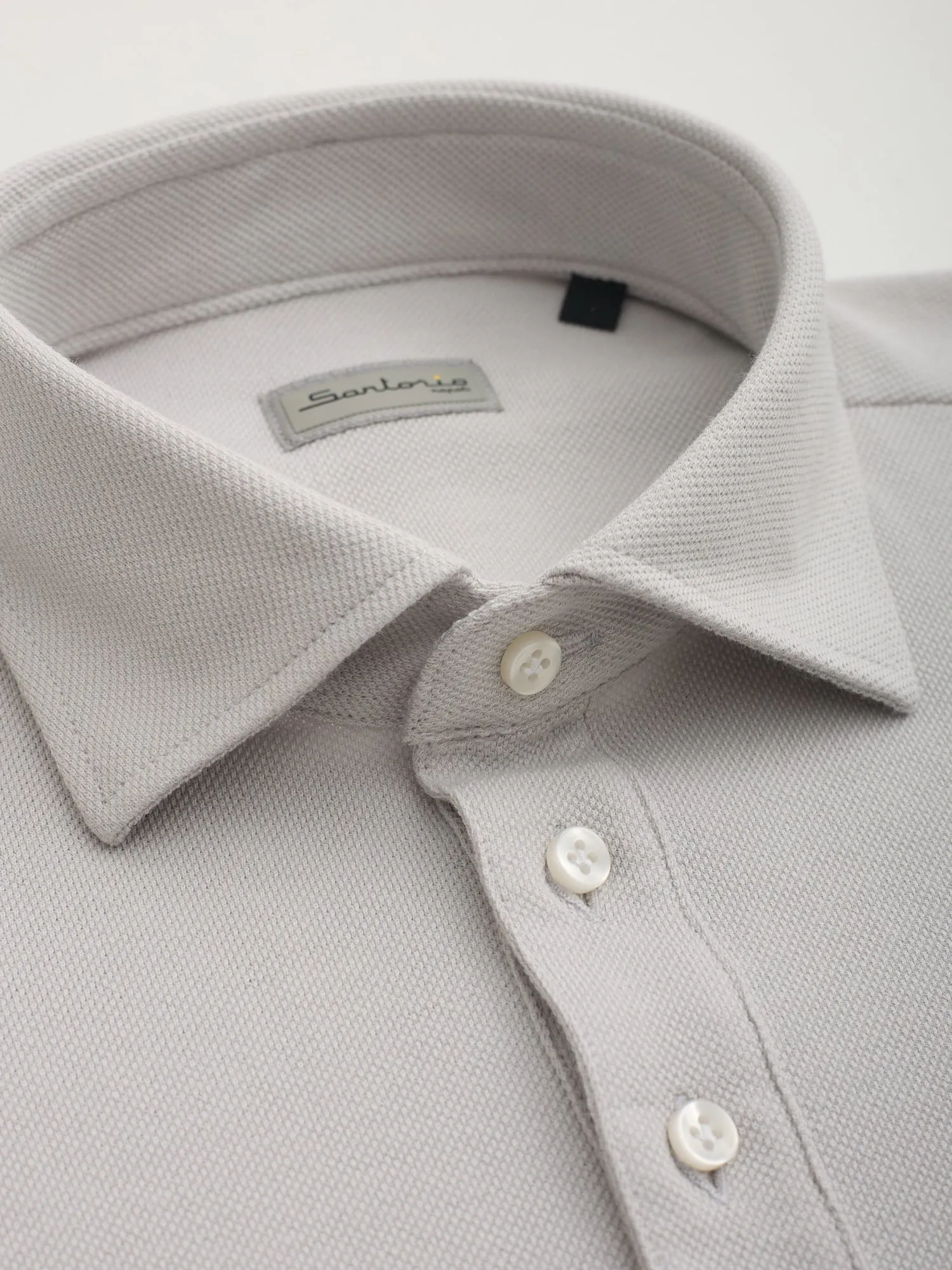SARTORIO Napoli by KITON Gray Cotton Pique Polo Shirt NEW