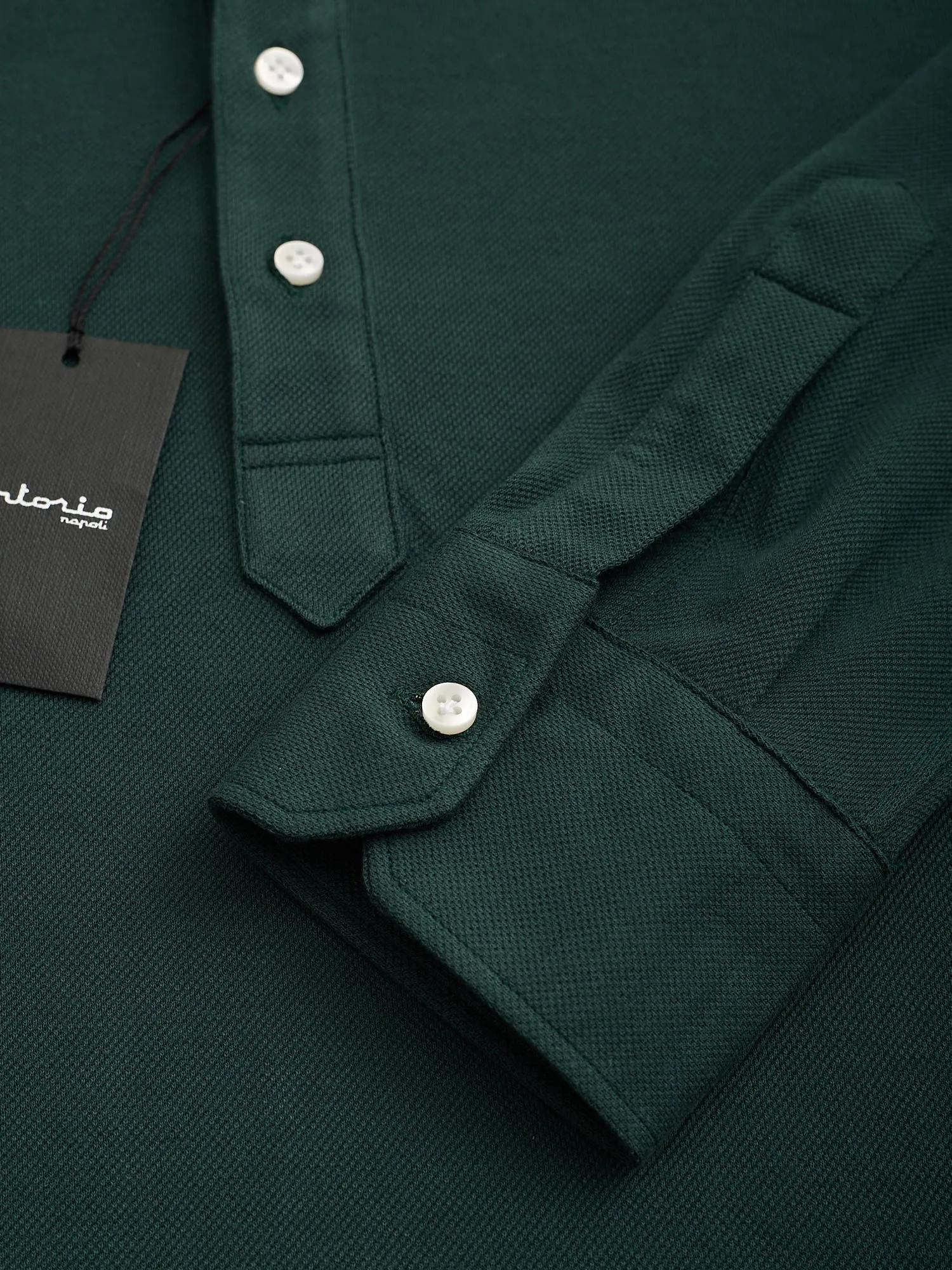 SARTORIO Napoli by KITON Teal Cotton Pique Polo Shirt NEW