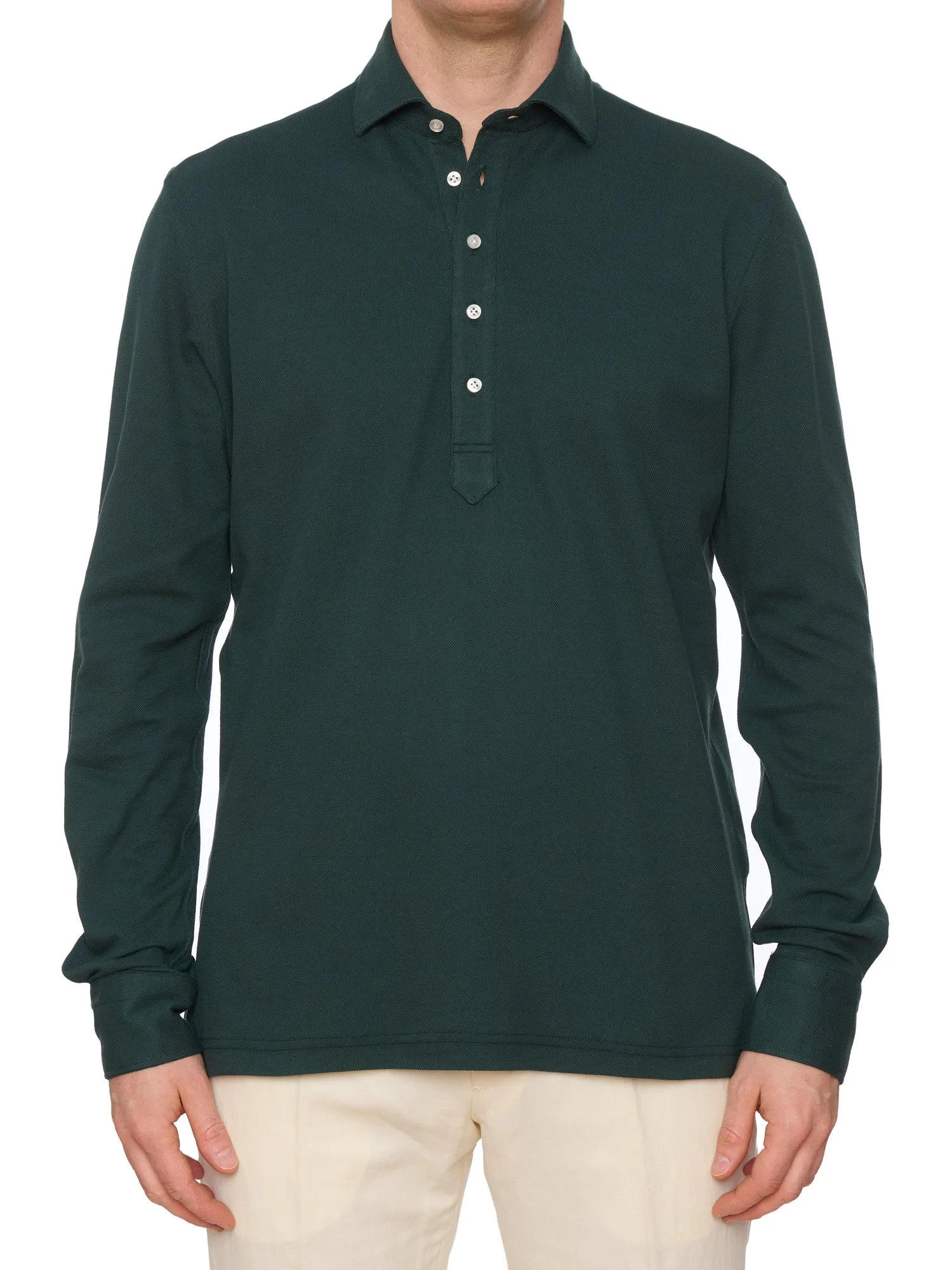 SARTORIO Napoli by KITON Teal Cotton Pique Polo Shirt NEW