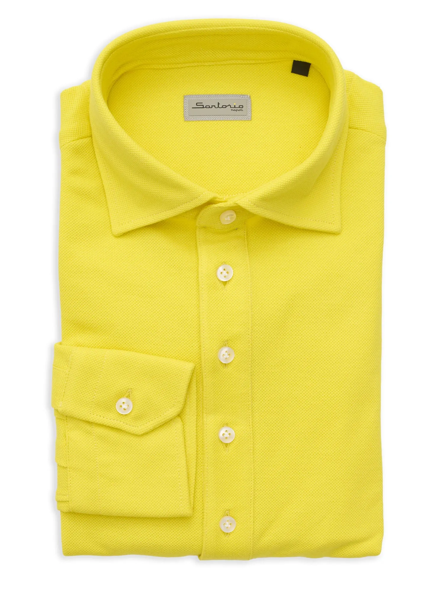 SARTORIO Napoli by KITON Yellow Cotton Pique Polo Shirt NEW