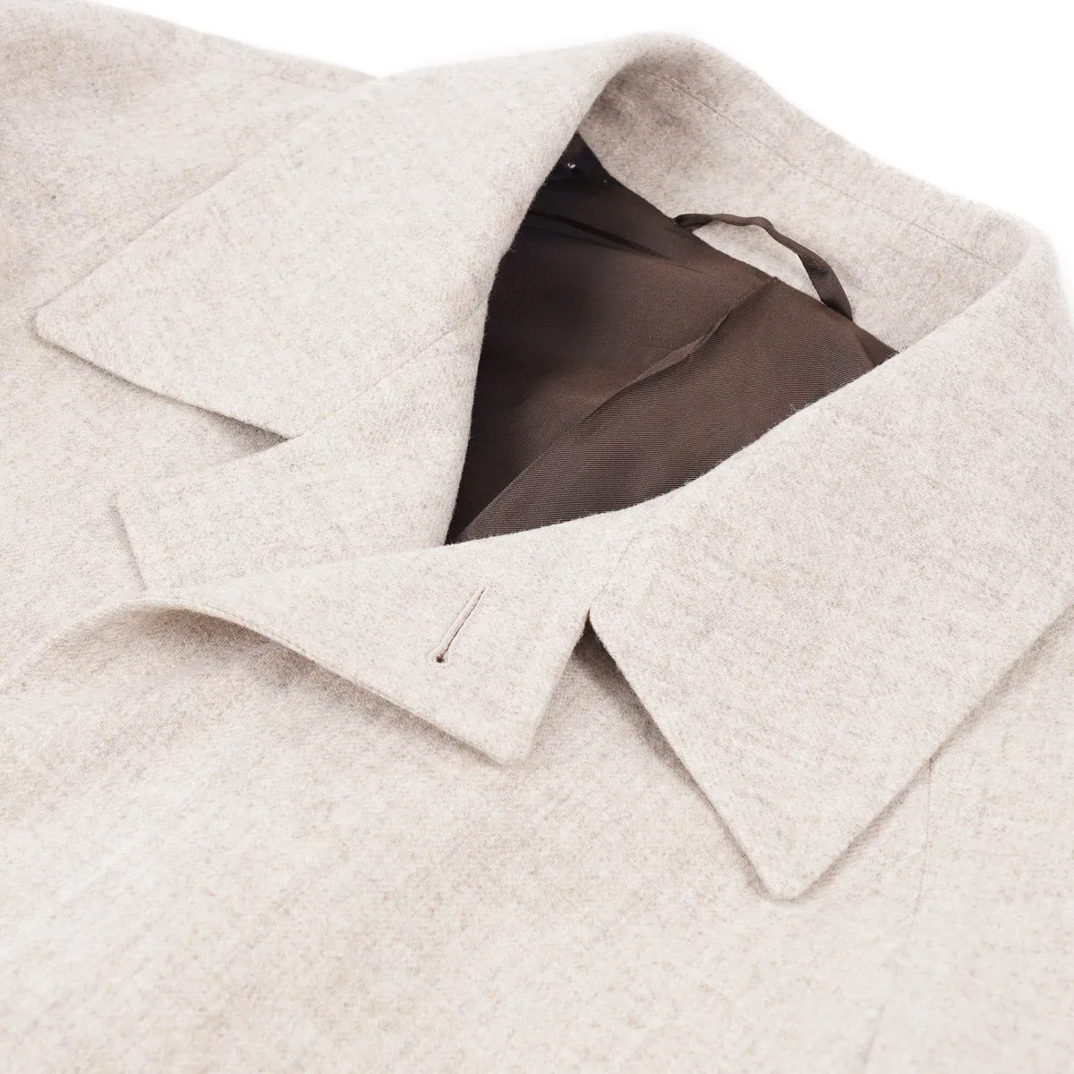 Sartorio Soft Flannel Wool Overcoat