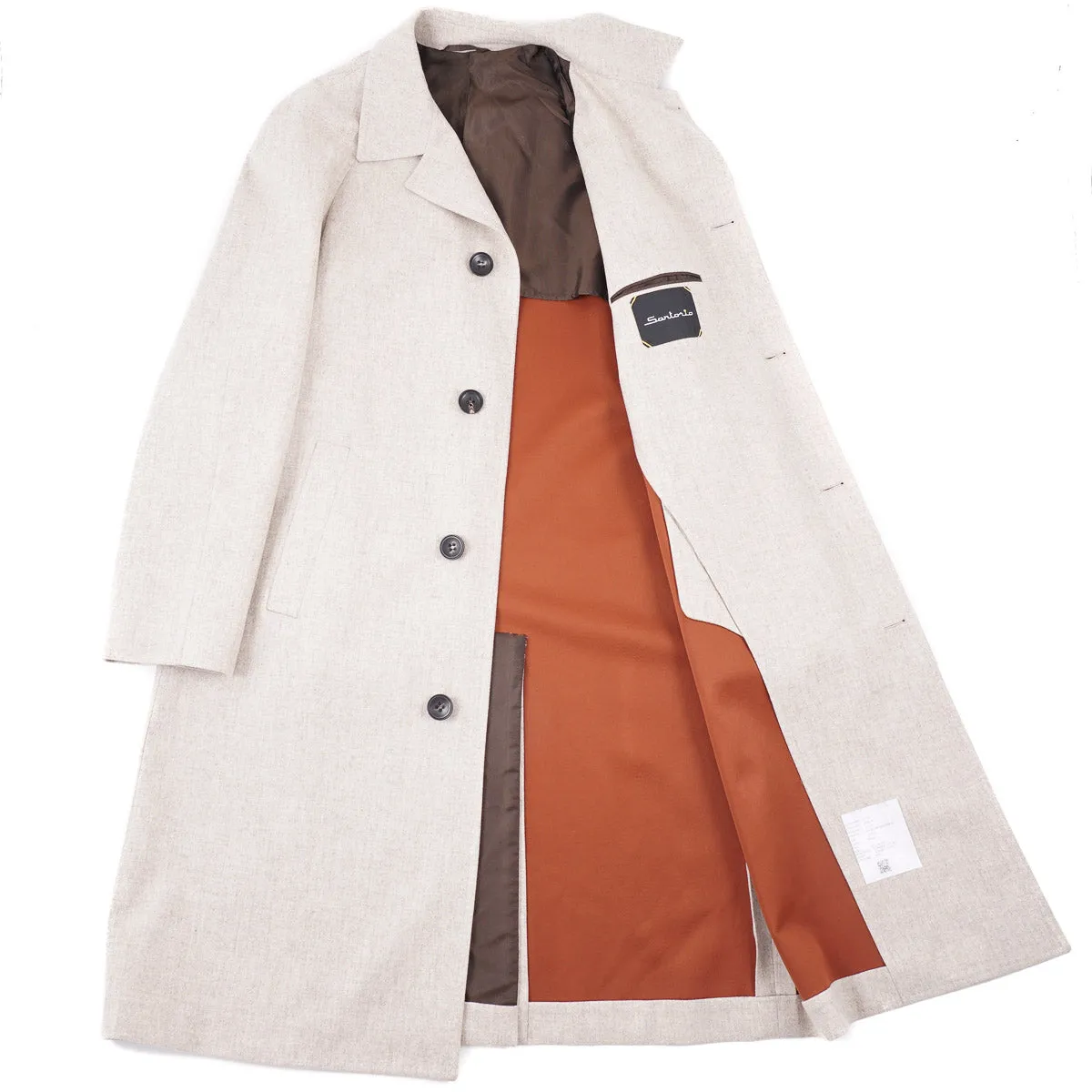 Sartorio Soft Flannel Wool Overcoat