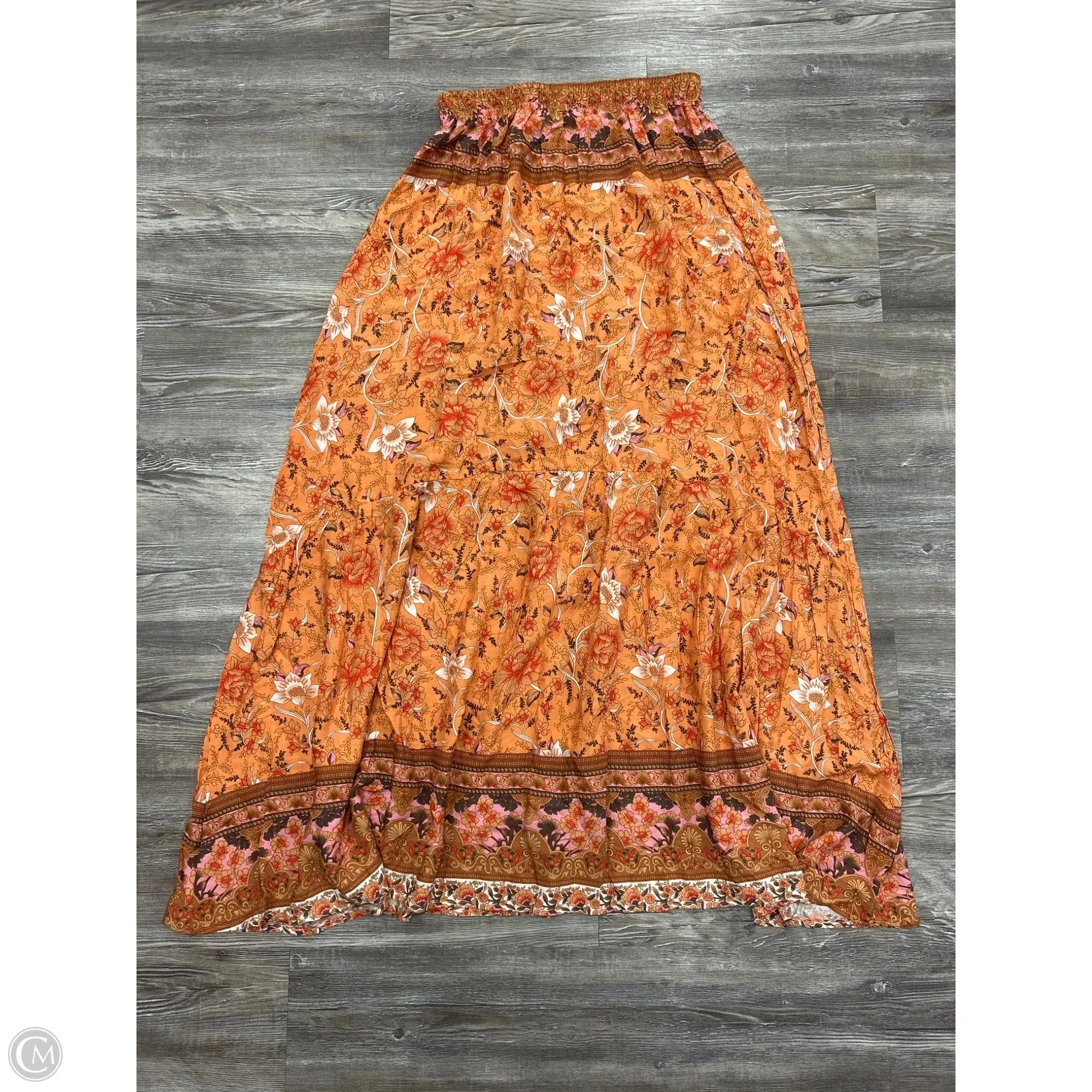 Skirt Maxi By Cmc In Orange & Red. Size: Xl