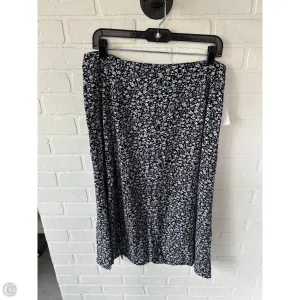 Skirt Midi By Clothes Mentor In Blue & White. Size: 16