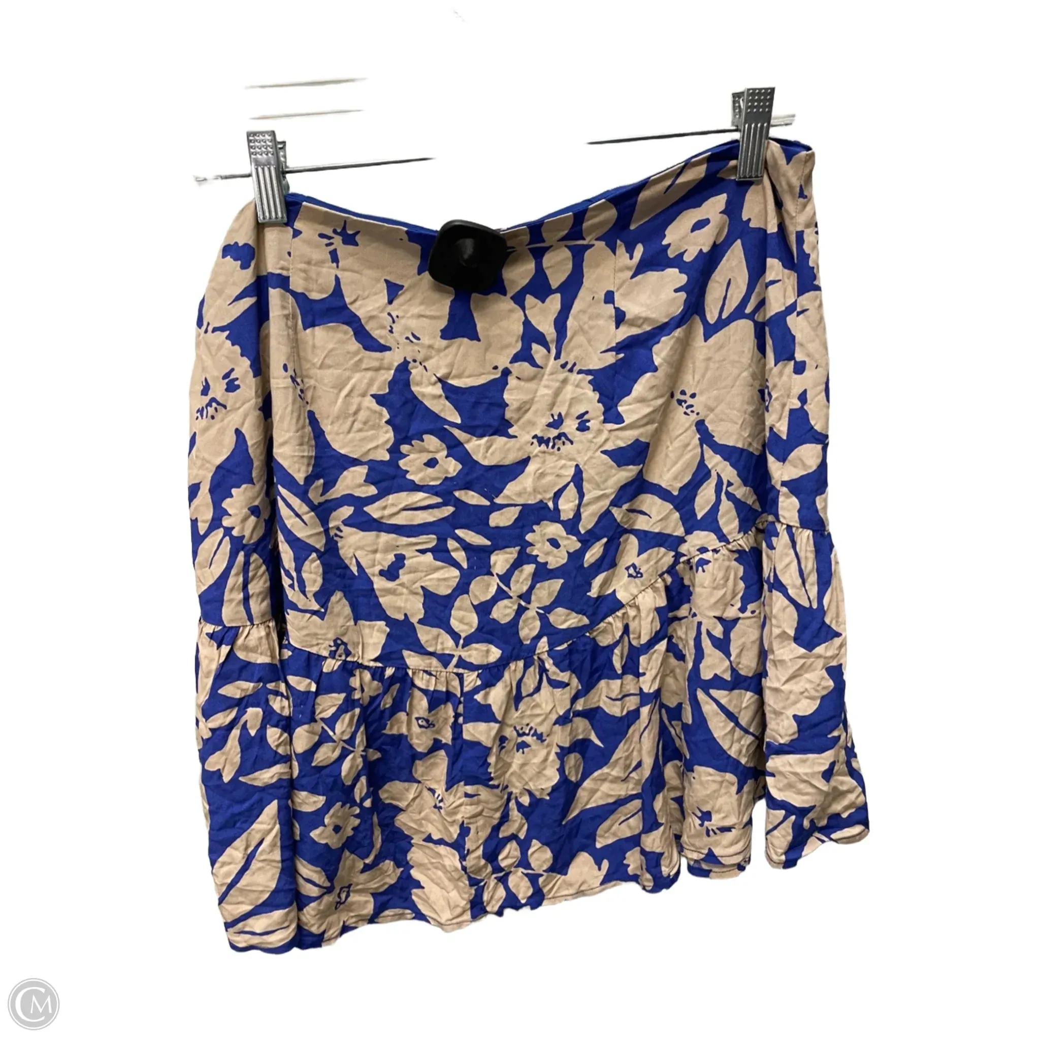 Skirt Mini & Short By Gianni Bianni In Blue & Tan. Size: 10