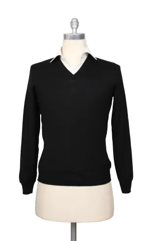 Svevo Parma Black V-Neck Sweater