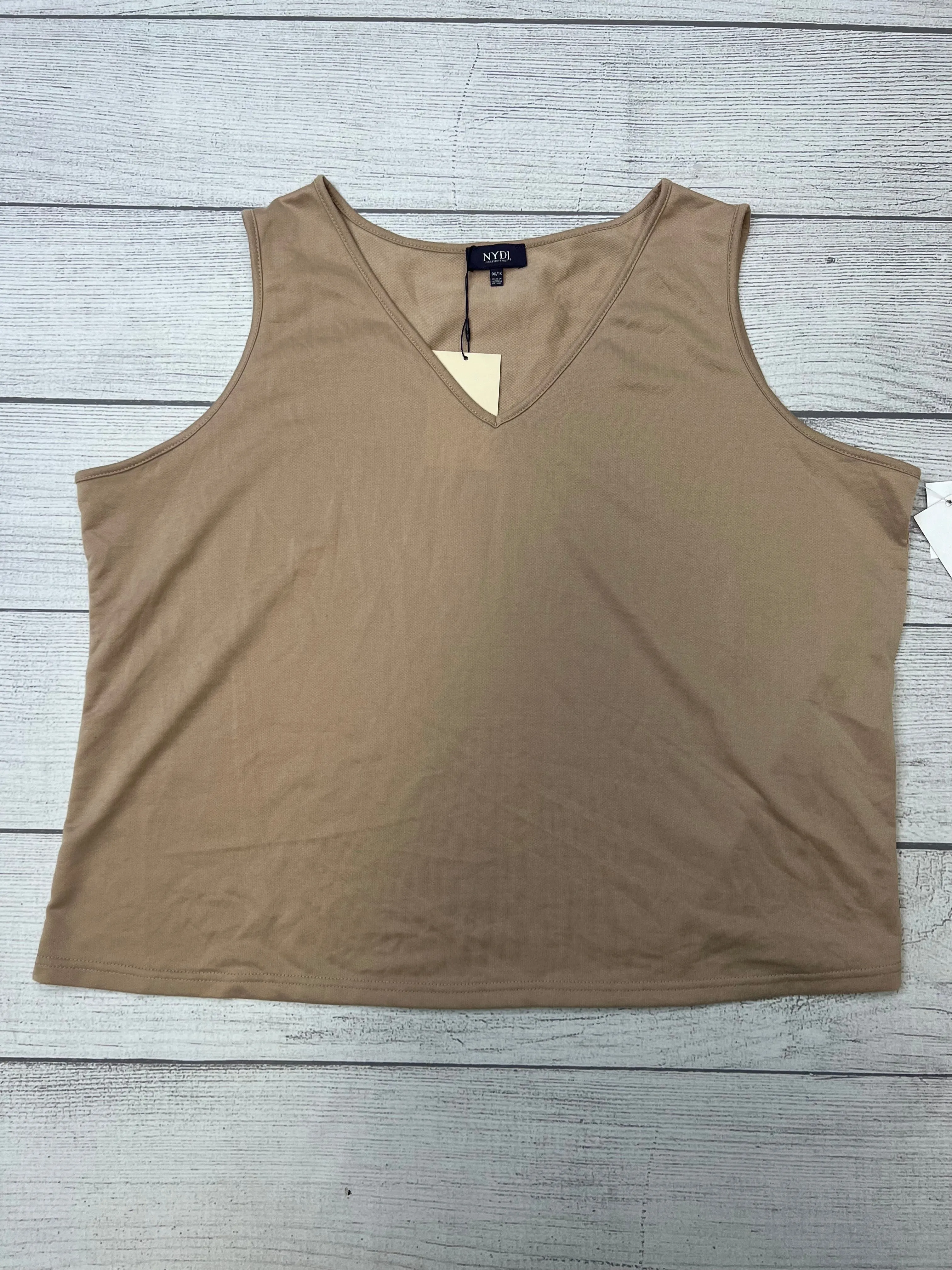 Tan Top Sleeveless Basic Not Your Daughters Jeans. Size 1x