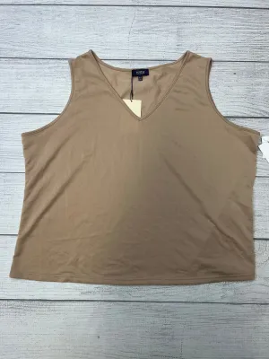 Tan Top Sleeveless Basic Not Your Daughters Jeans. Size 1x