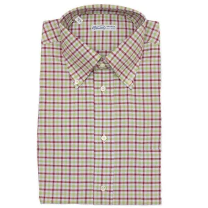 VANNUCCI Milano Multi-Color Plaid Cotton Button-Down Dress Shirt EU 40 NEW US 15.75
