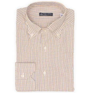 VANNUCCI Milano Multicolor Check Button Down Dress Shirt EU 38 NEW US 15