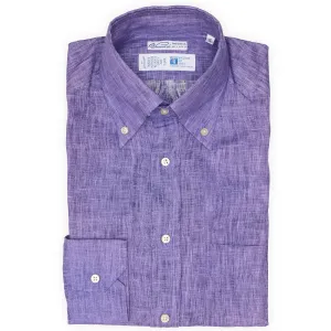 VANNUCCI Milano Purple Masters of Linen Dress Shirt EU S NEW US 15