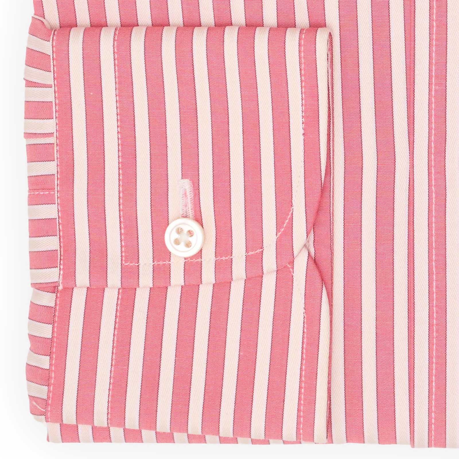 VANNUCCI Pink Striped Cotton Button Down Dress Shirt EU 39 NEW US 15.5